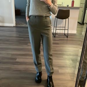 Green Mango work pants with elastic band in back. Worn twice! Size XS